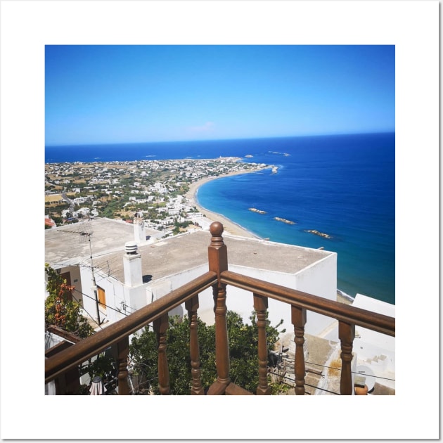 Balcony view of the Aegean Sea Wall Art by GRKiT